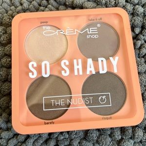 So Shady nudist eyeshadow pallet by the CRÈME shop.